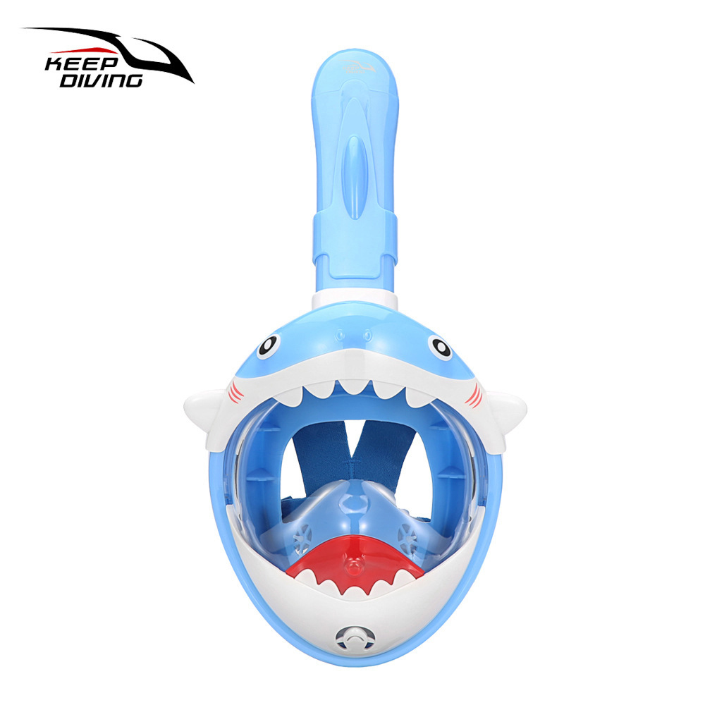Snorkel Mask Full Face - 2025 夏の新漫画ダイビングマスクフルフェイス子供用シュノーケリングマスク子供少年少女水中水泳ゴーグル