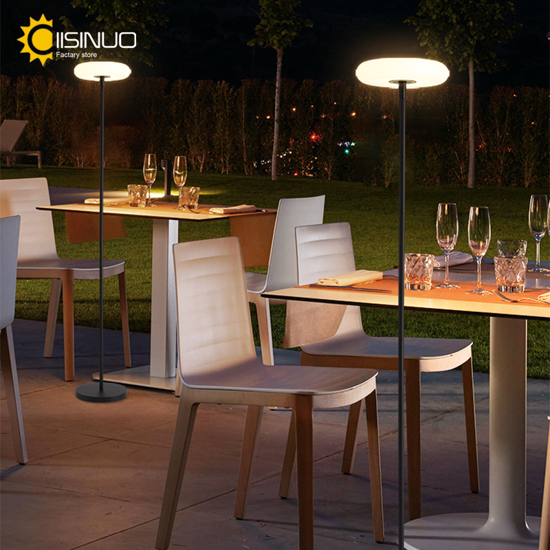 Pool Light Solar Rechargeable - 屋外フロアランプ ソーラーパワーライト 4400mAh充電式バッテリー コードレスライト USB-C充電 IP65ランプ