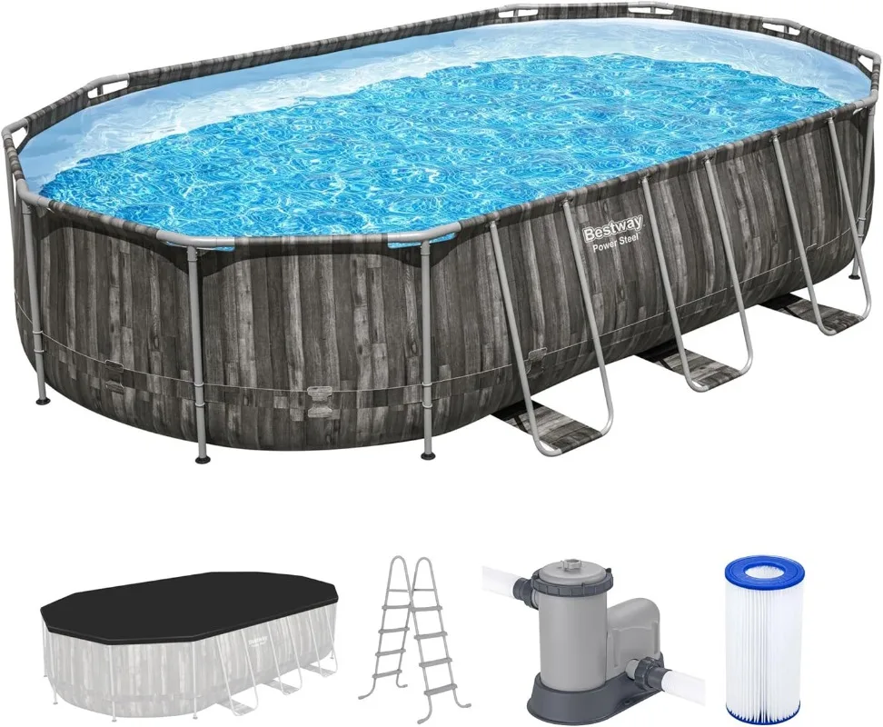 Pool Ladder Above Ground - ベストウェイ パワースチール 20フィート x 12フィート x