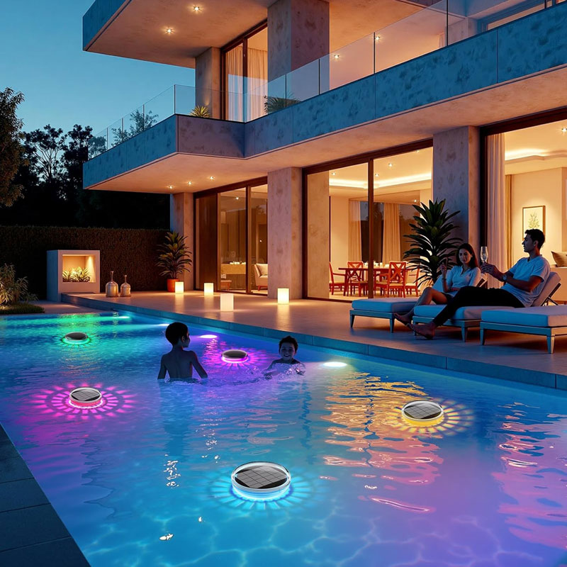 Pool Light Solar Rechargeable - プールライト、ソーラー充電式フローティング、リモコン付きフローティングプールライト、複数モードIP67防水