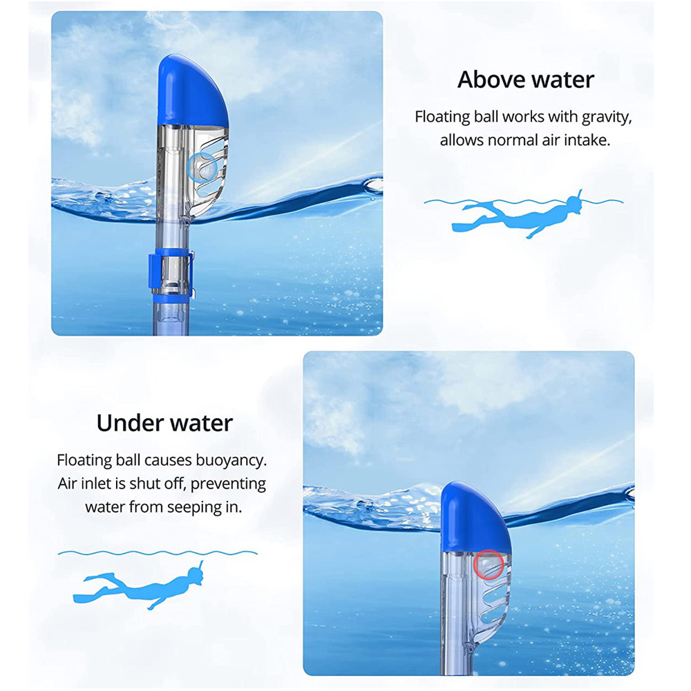 ダイビングマスク 折りたたみ式曇り止めシュノーケルマスクセッ - Snorkel Mask Full Face のレビューと価格