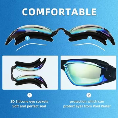 大人用スイミングゴーグル、曇り止め＆漏れ防止機能付きUV保護 - Swim Goggles Anti Fog Uv のレビューと価格