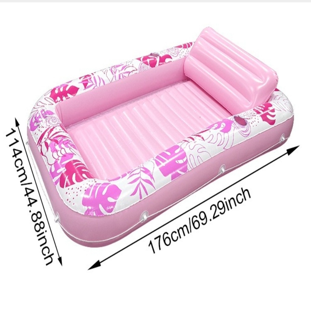 厚みのあるPVC素材の背もたれ付きインフレータブルフローティ - Pool Lounger Inflatable のレビューと価格