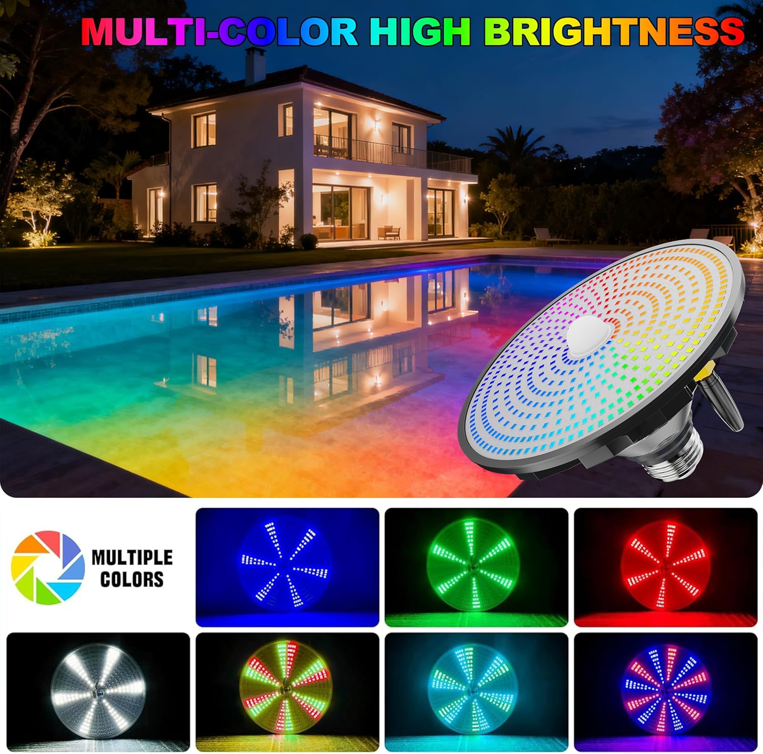 ソーラープールライト オールシーズン マルチカラー - Pool Light Solar Rechargeable のレビューと価格