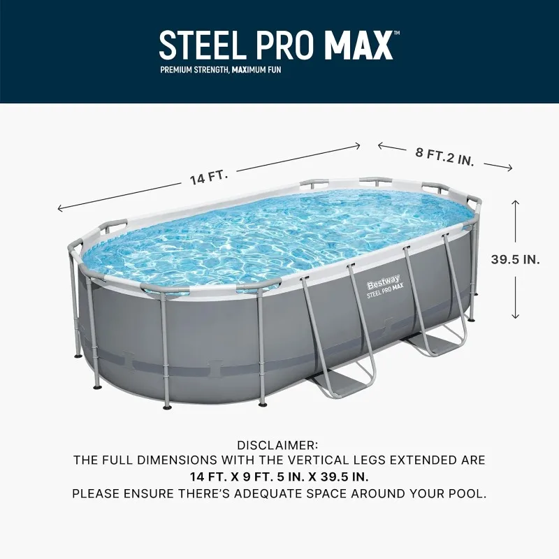 ベストウェイ スチールプロマックス 14フィート x 8フィ - Pool Ladder Above Ground のレビューと価格