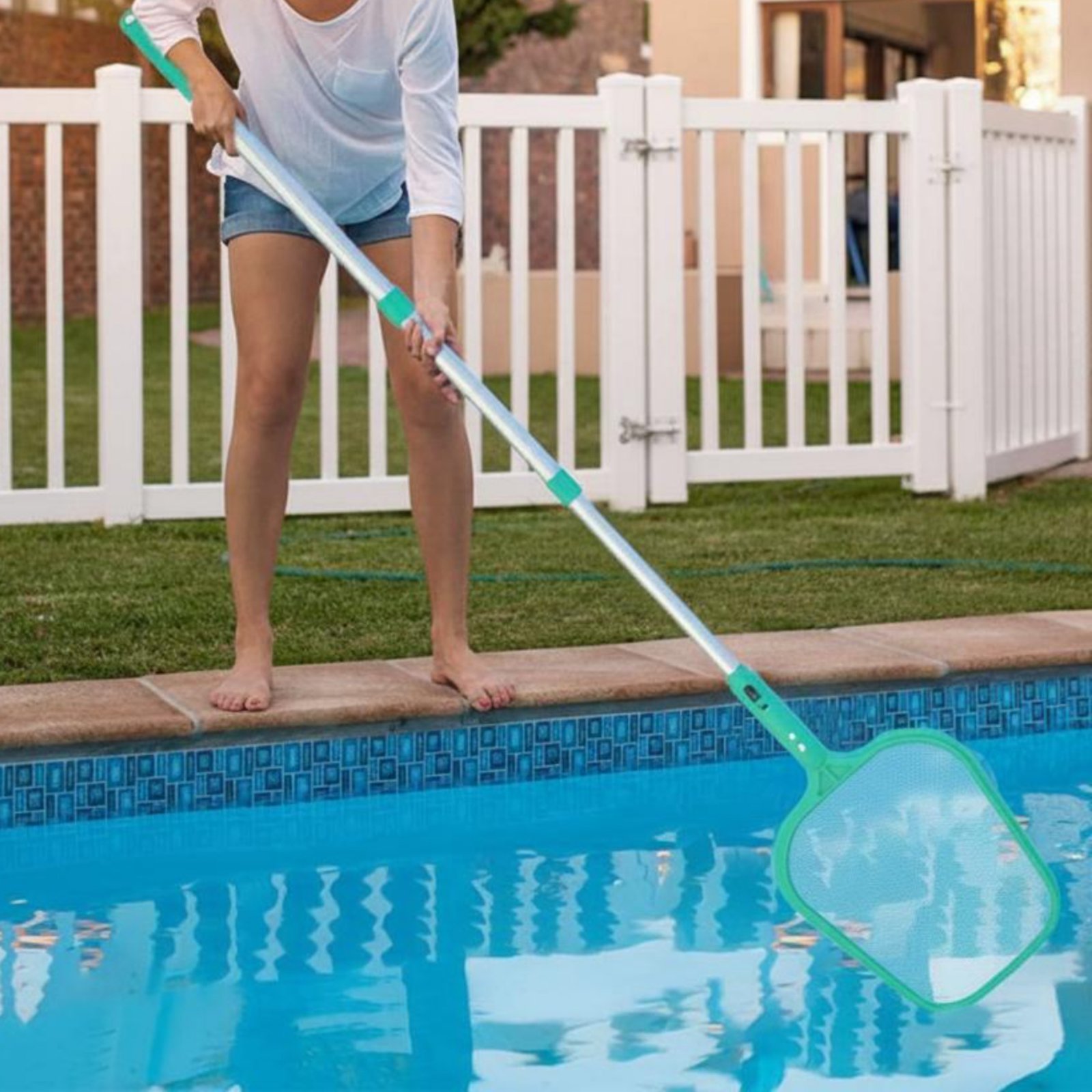 プール葉っぱ取りネット ポール付き 長さ調節可能 伸縮式プー - Pool Skimmer Net のレビューと価格
